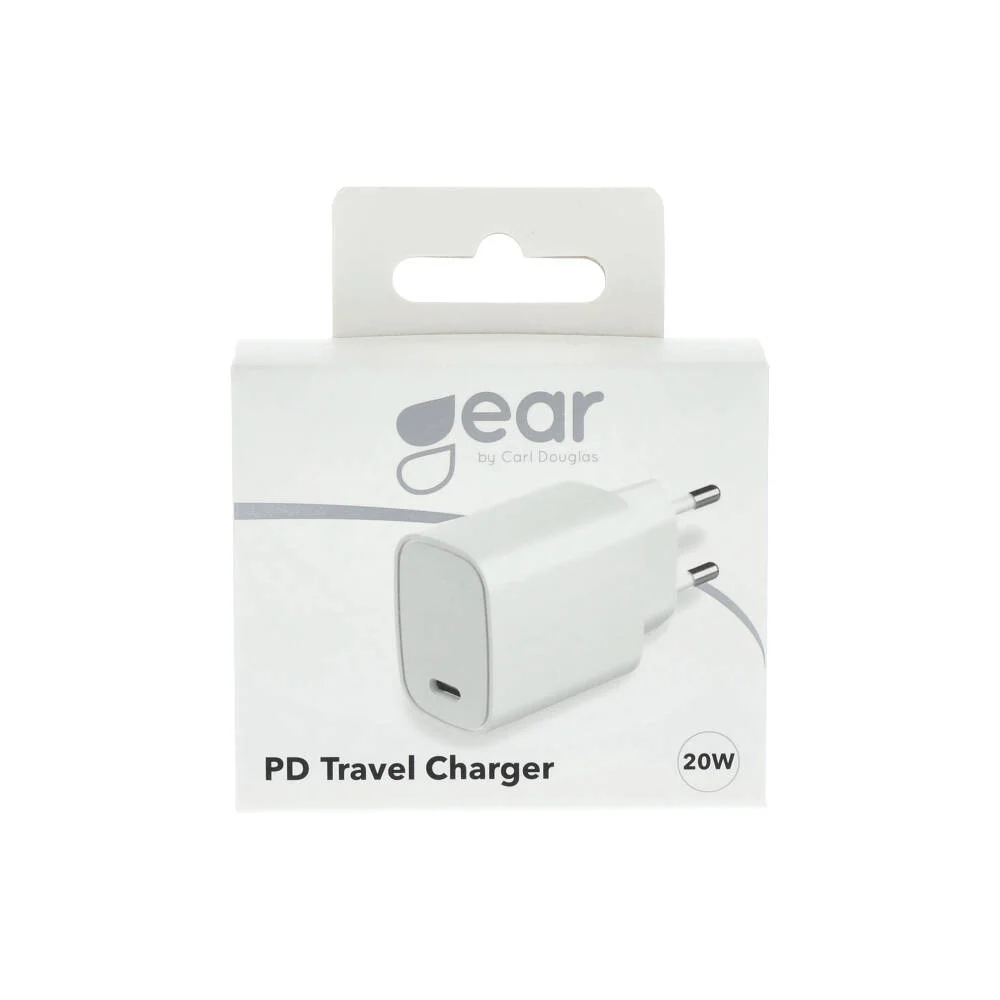 Gear Lader 220V 1xUSB-C PD 20W Hvit