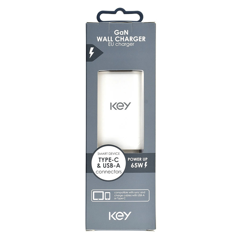 Key 65W Trio Strømadapter 2 x USB-C + USB-A