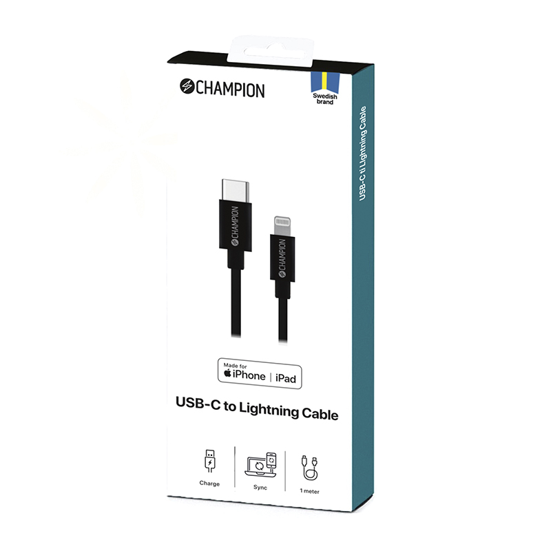 Champion USB-C to Lightning Cable 1m