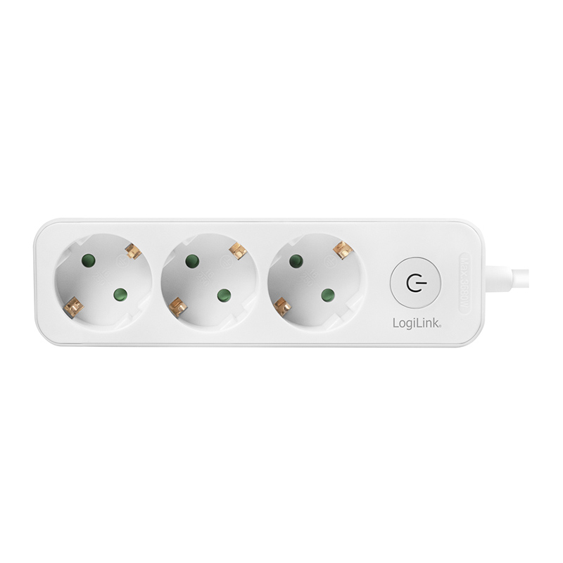 LogiLink Forgrener 3-veis med bryter 1,5 m