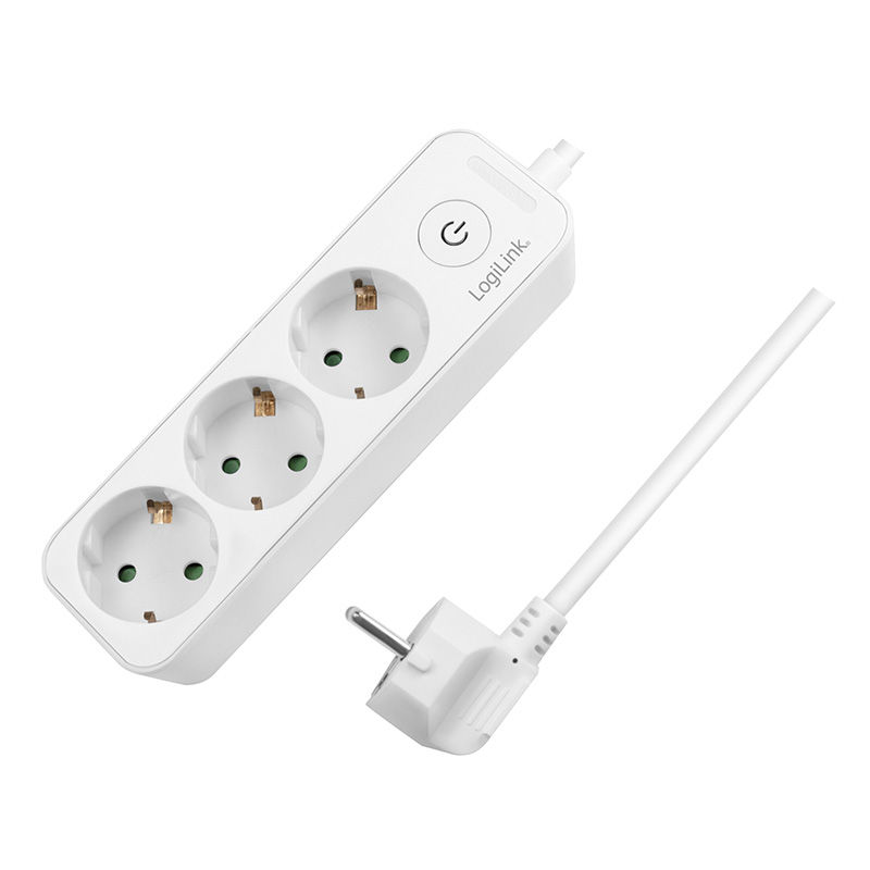 LogiLink Forgrener 3-veis med bryter 1,5 m