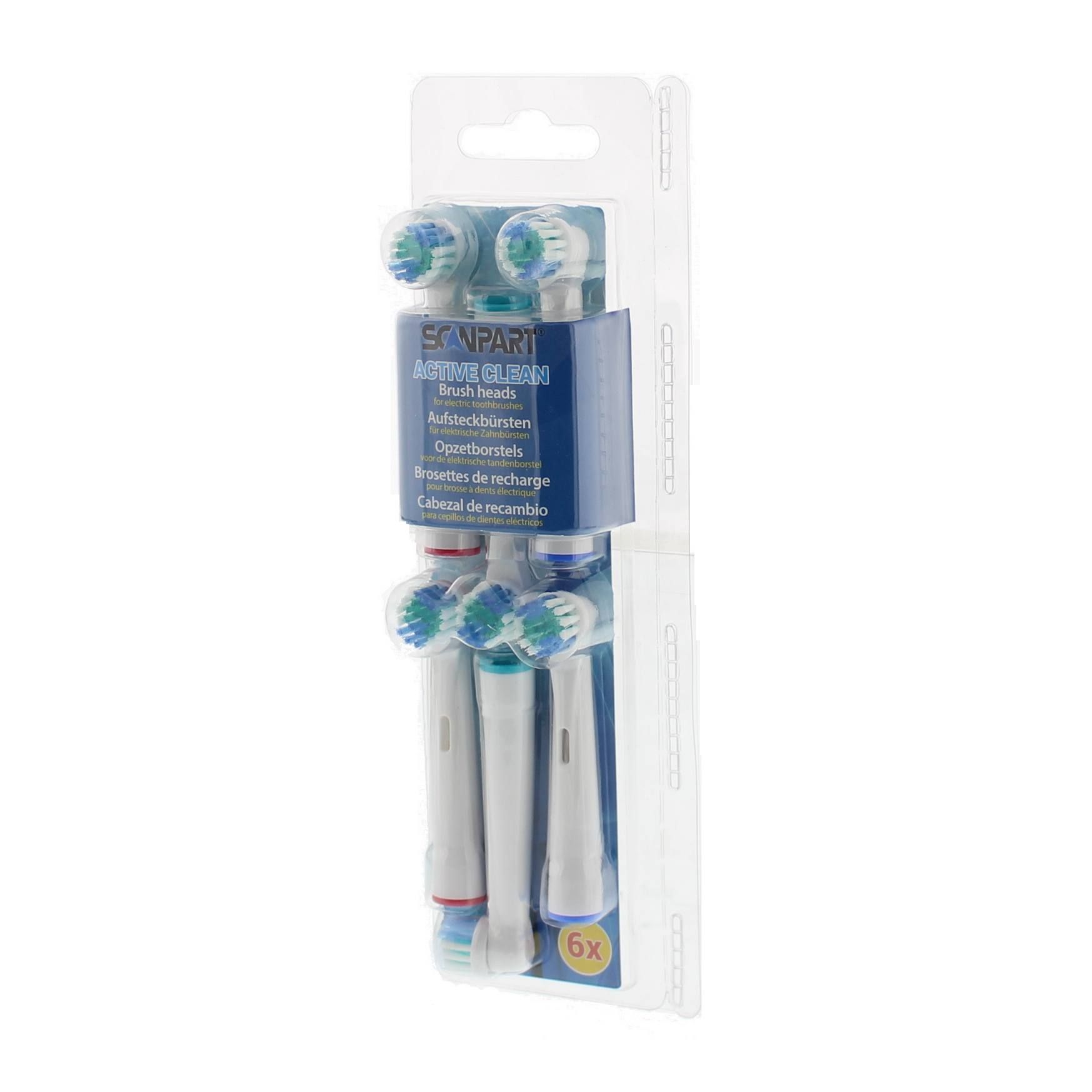 Scanpart Active Clean Tannbørstehoder 6 pk