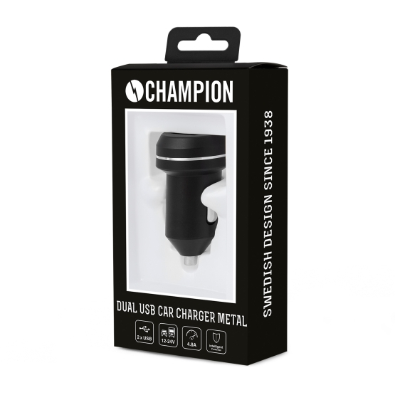 Champion Dual USB 12-24V Billader Champion Dual USB 12-24V Billader