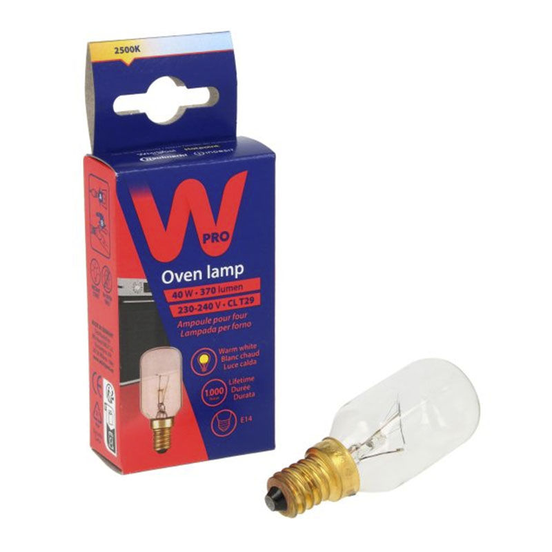 Wpro Ovnspære T29 40W E14 230-240V CL