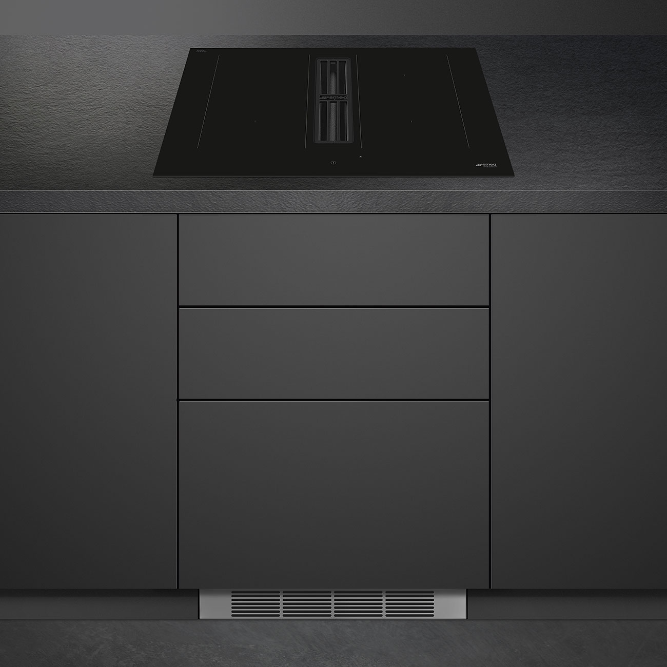 SMEG Platetopp med ventilator HOBD472D