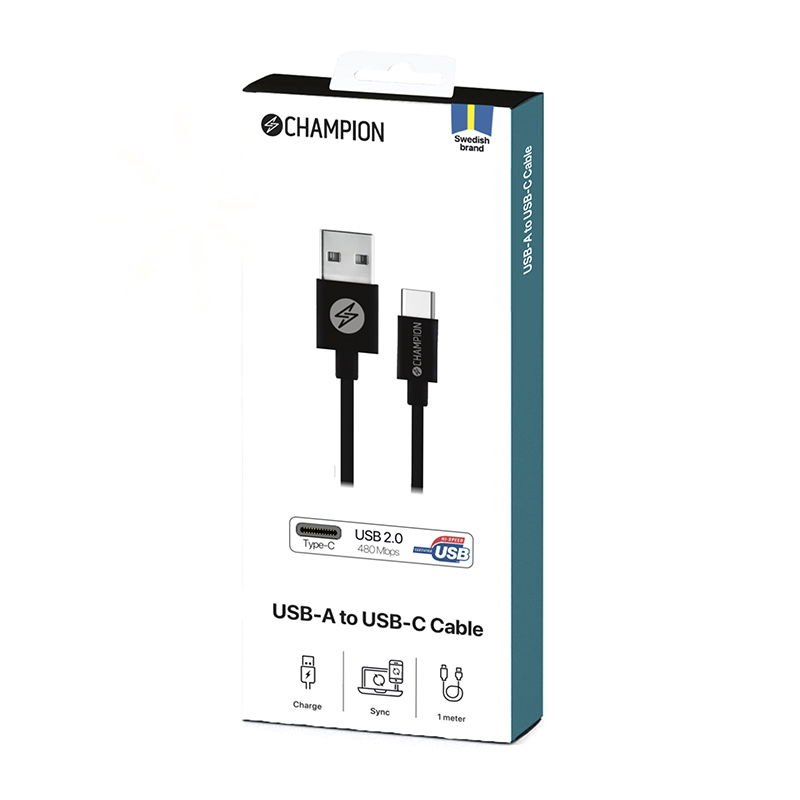 Champion USB-A to USB-C Cable 1m